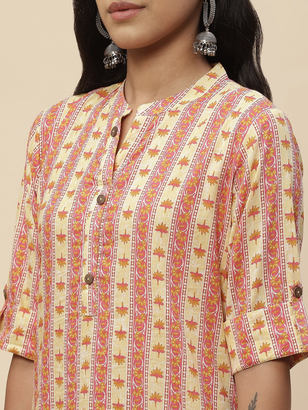 Floral Printed Cotton Kurta