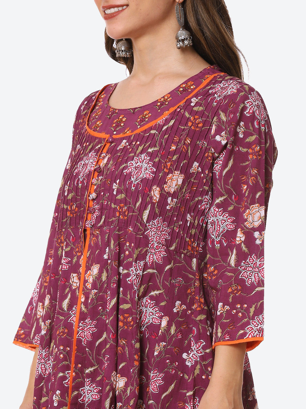 Printed Cotton Anarkali Kurta