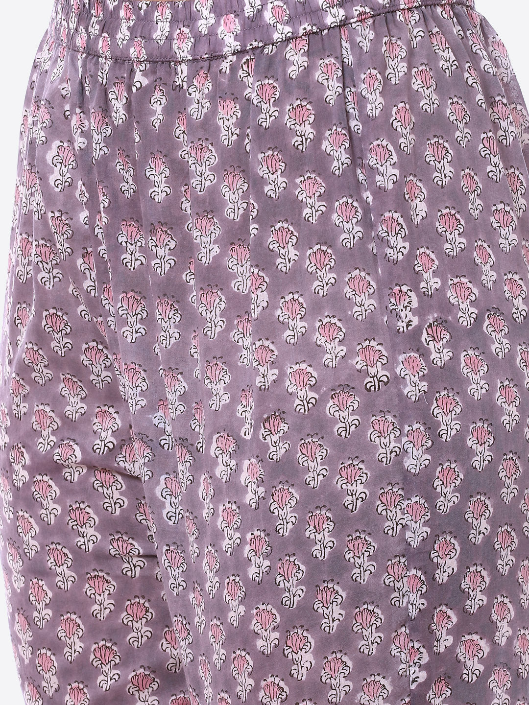 Floral Printed Cotton Kurta With Pant