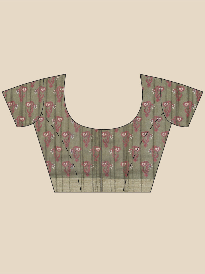 Printed Tussar Saree