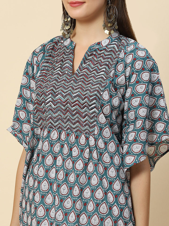 Printed Cotton Kaftan Kurta