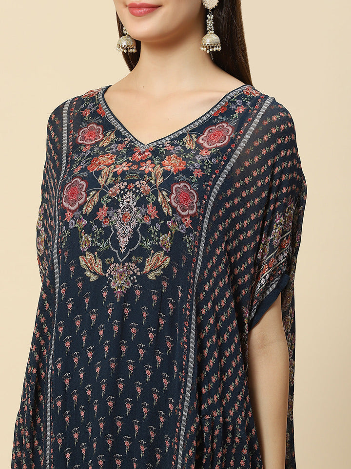 Digital Printed Georgette Kaftan Kurta