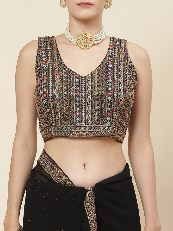 Embroidered Georgette Saree
