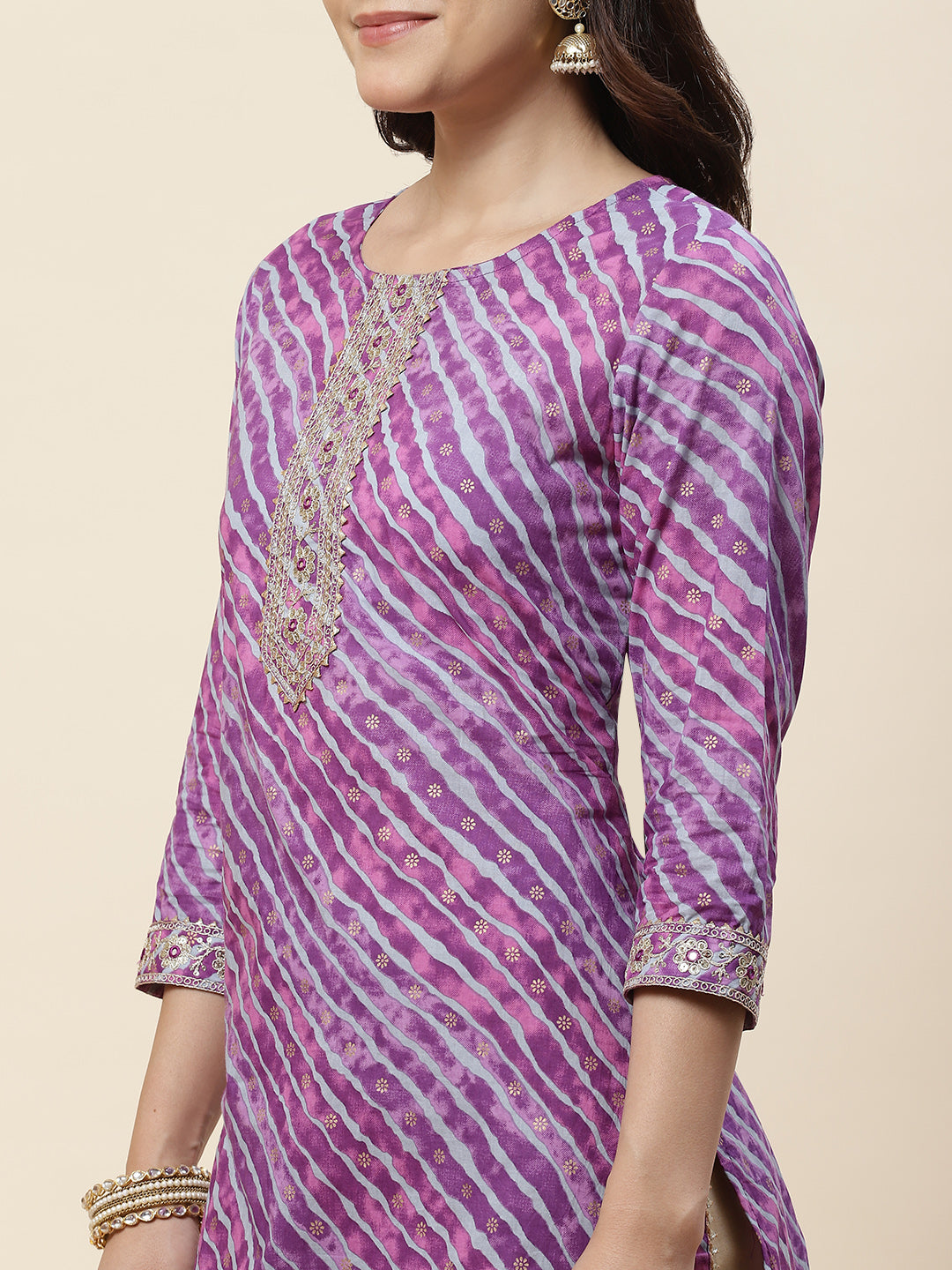 Leheriya Printed Cotton Kurta