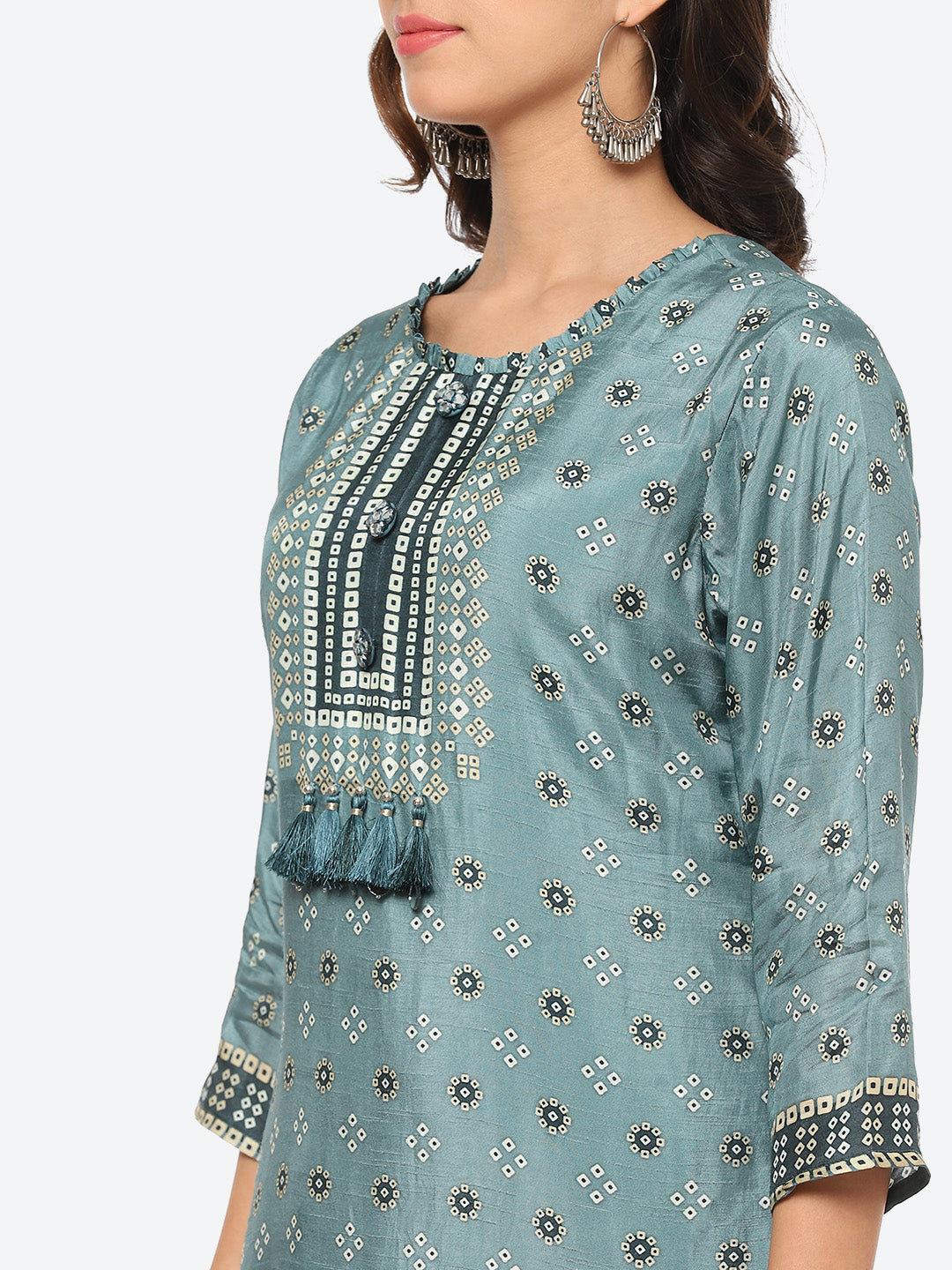 Printed Muslin Kurta With Pant
