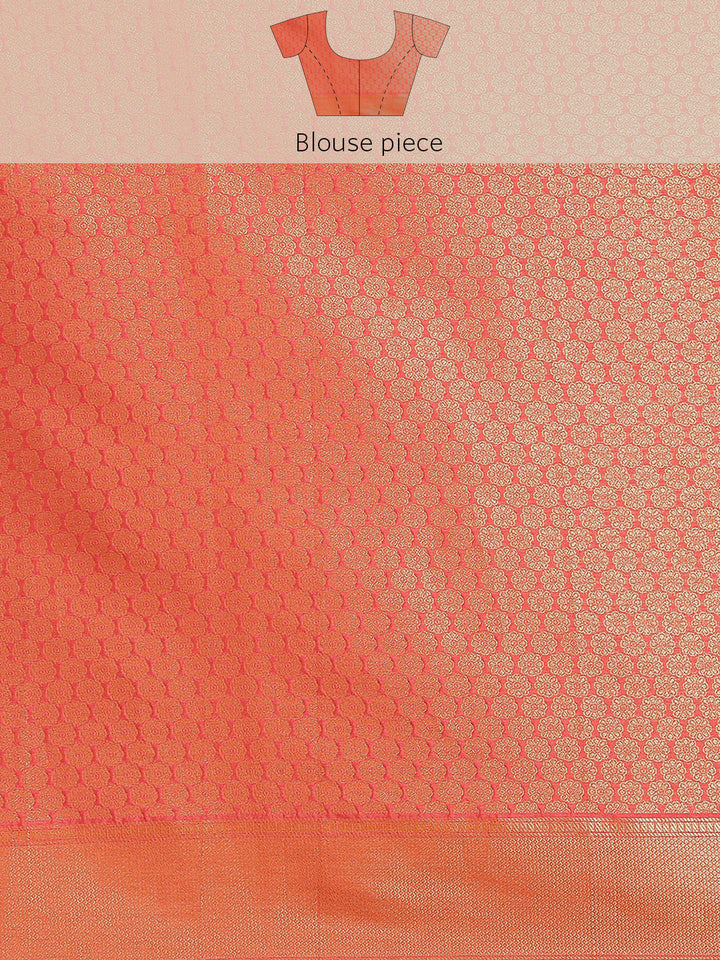 Brocade Zari Jaal Art Handloom Woven Saree