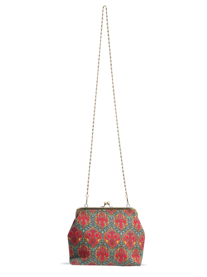 Multicolor Printed Cotton Clutch