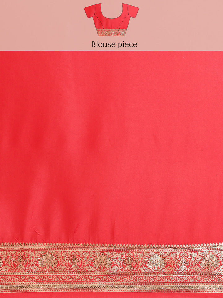 Brocade Zari Booti Art Handloom Woven Saree