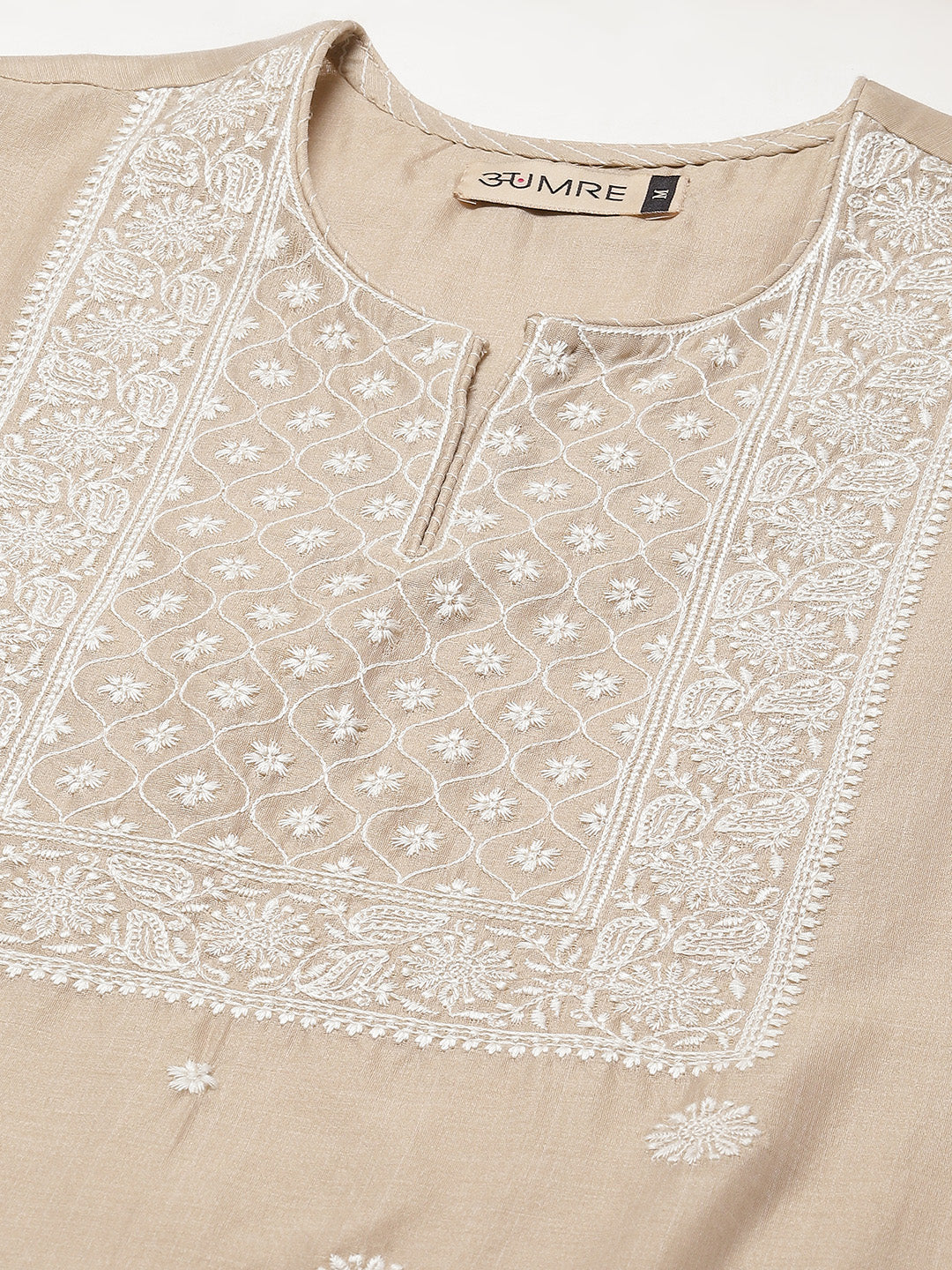 Embroidered Chanderi Kurta With Pants