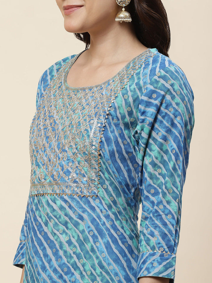 Leheriya Printed Cotton Kurta