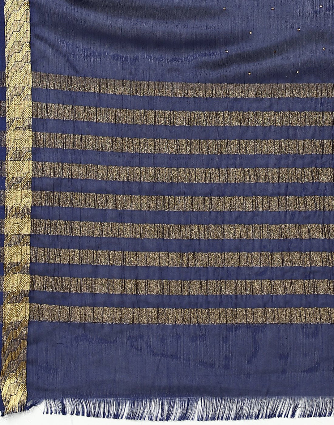 Navy Blue Art Crepe Saree