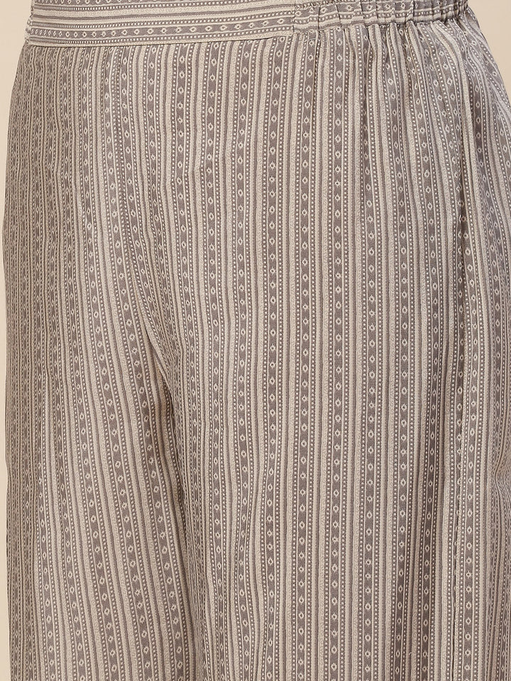 Printed Crepe Kurta With Palazzo