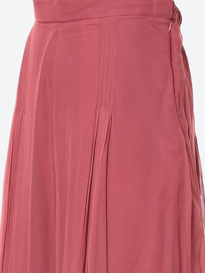 Resham Jaal Georgette Kurta With Palazzo &amp; Dupatta