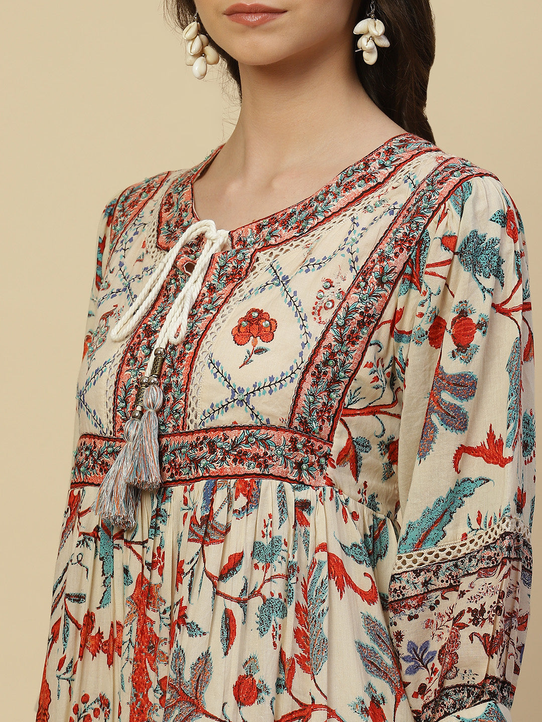 Floral Printed Cotton Kurta