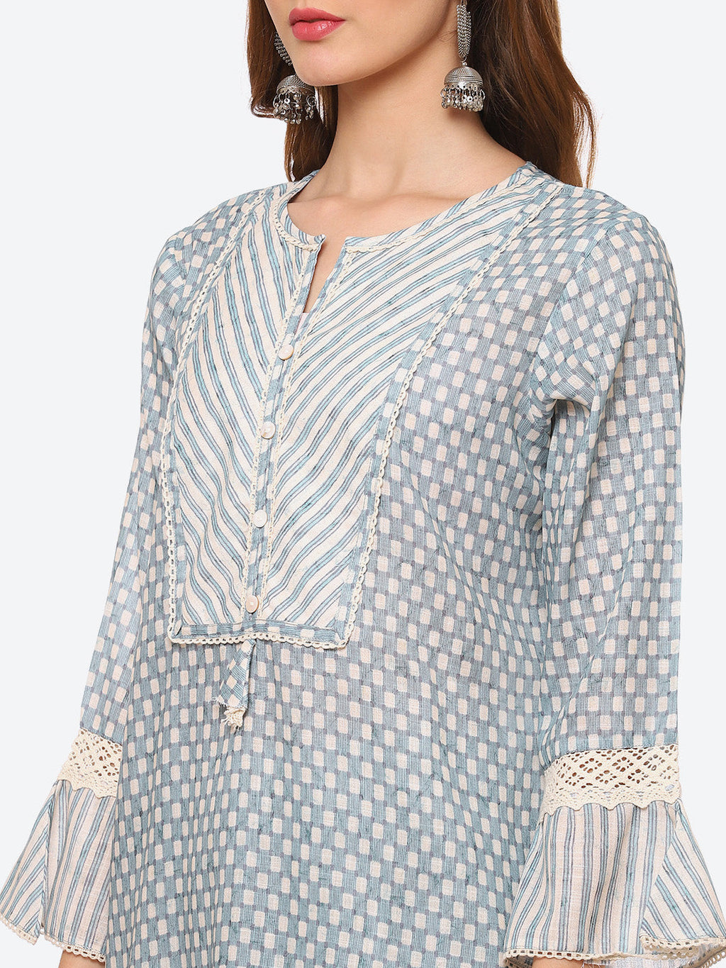 Printed Cotton Kurta With Pant