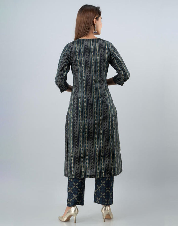 Printed Cotton Kurti with Pant