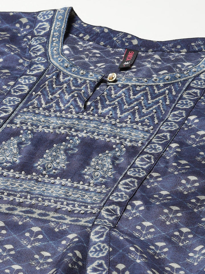 Printed Crepe Kurta With Palazzo