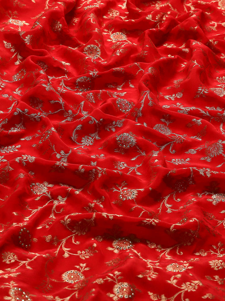 Cutdana Organza Embroidery Saree