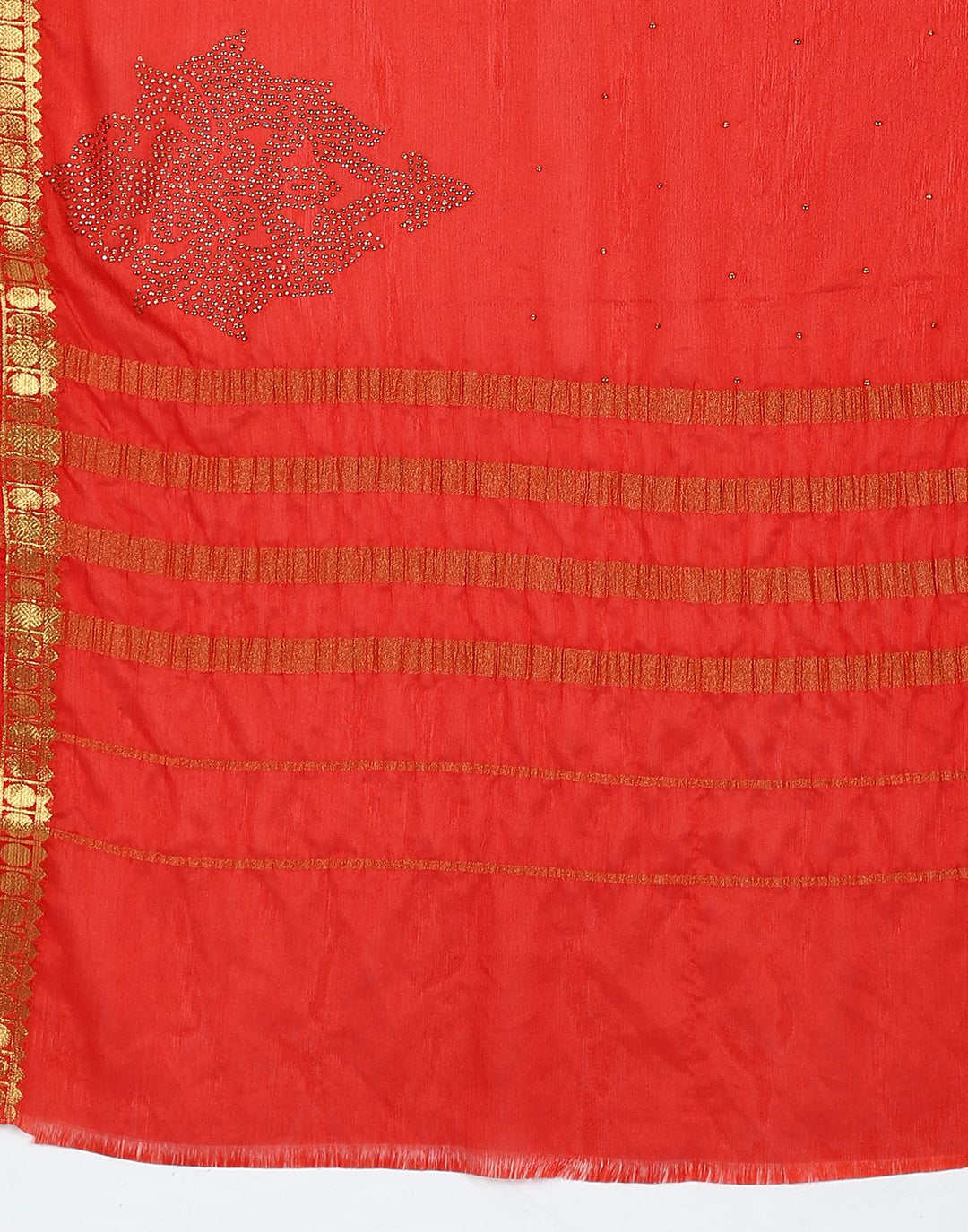 MBZ Meena Bazaar-Yellow Art Crepe Saree