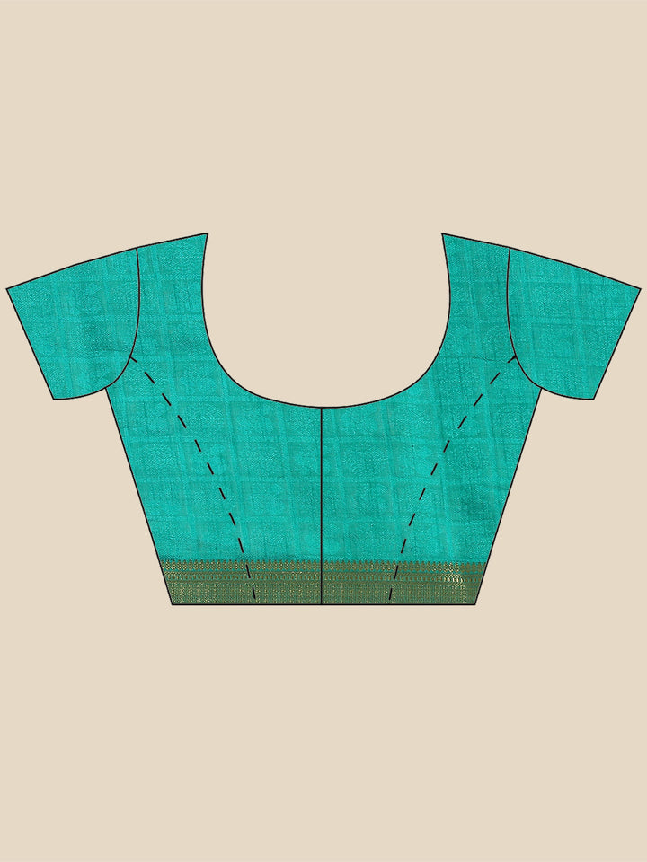 Plain Zari Border Woven Handloom Saree