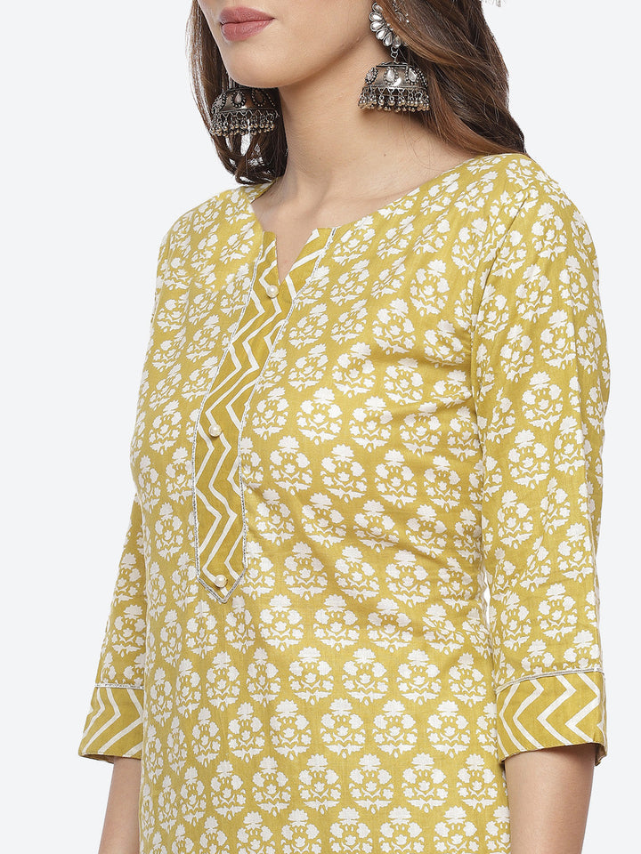Printed Cotton Stitched Salwar Kameez With Cotton Dupatta