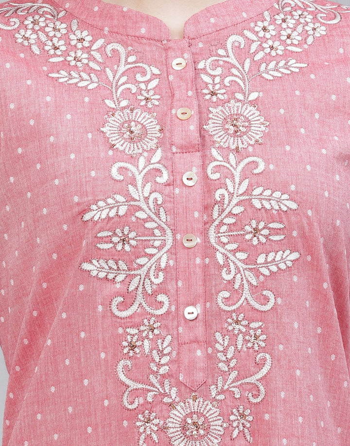Printed Cotton Kurti With Pant