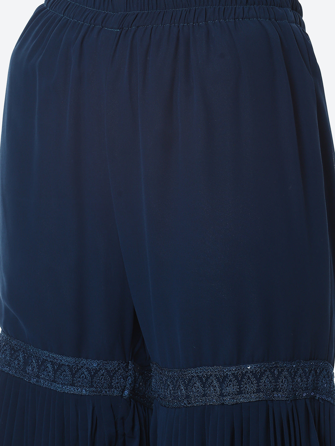 Resham Booti Georgette Kurta With Garara &amp; Georgette Dupatta