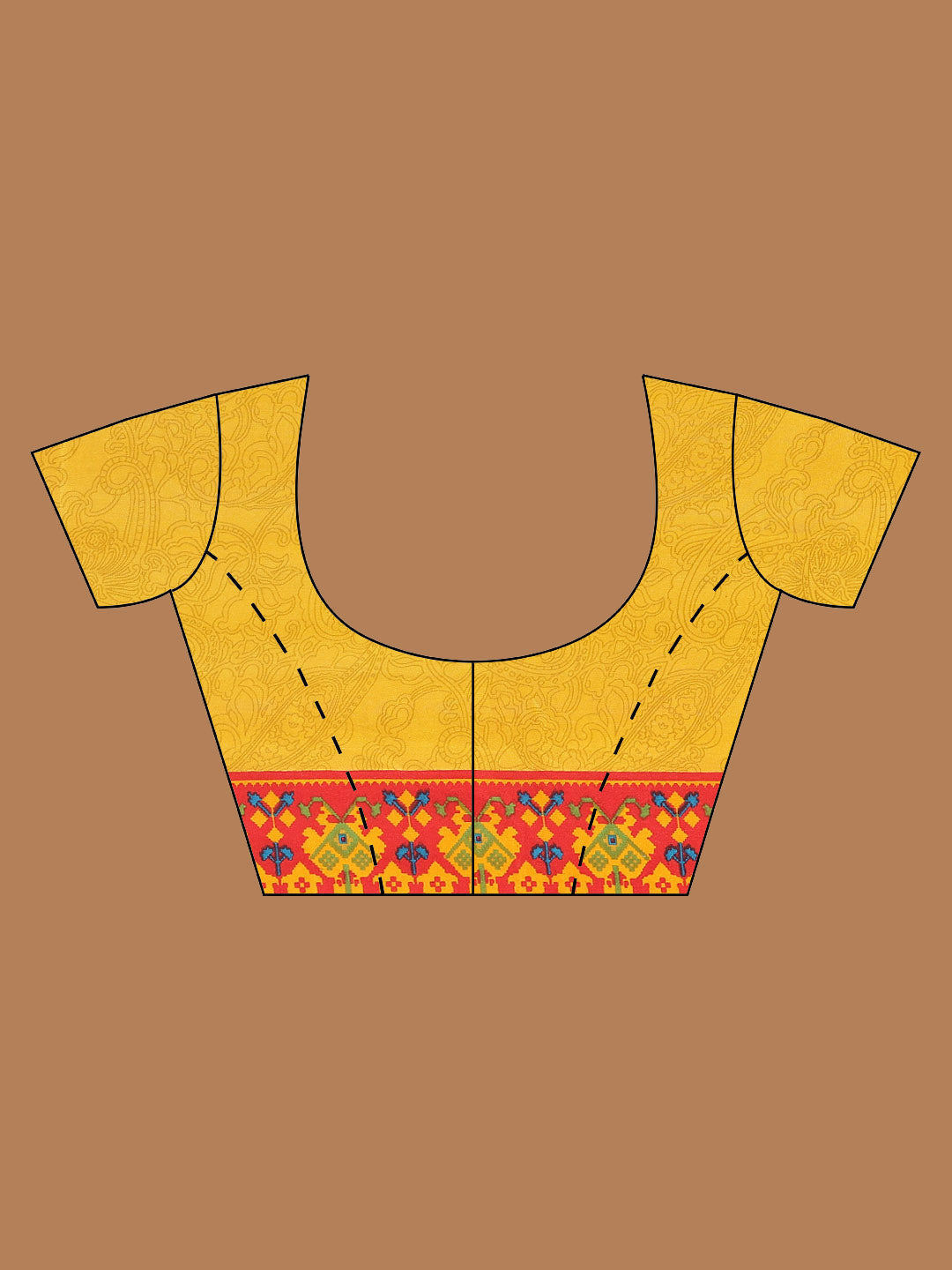 Floral Printed Crepe Woven Saree