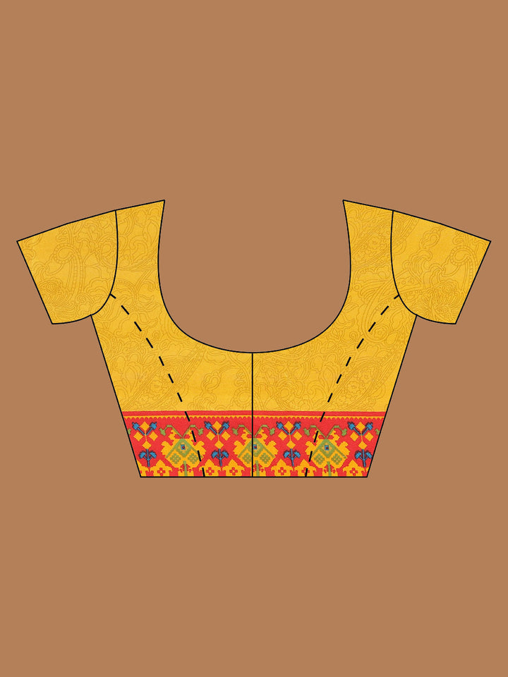 Floral Printed Crepe Woven Saree