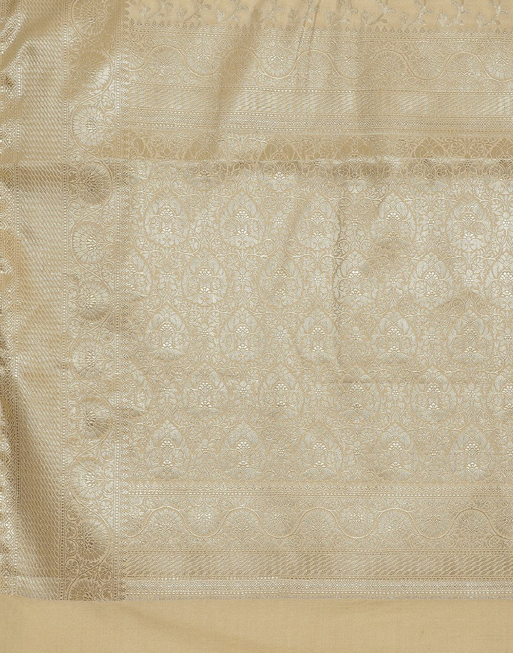 Beige Banarasi Art Handloom Saree