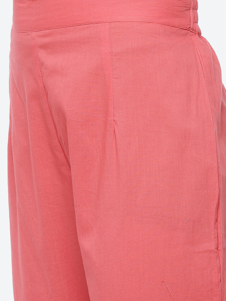 Resham Mirror Booti Cotton Stitched Salwar Kameez With Chiffon Dupatta