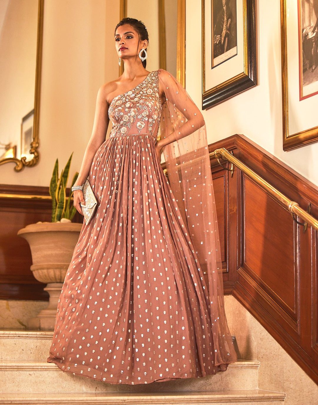 Sequence Embroidered Gown