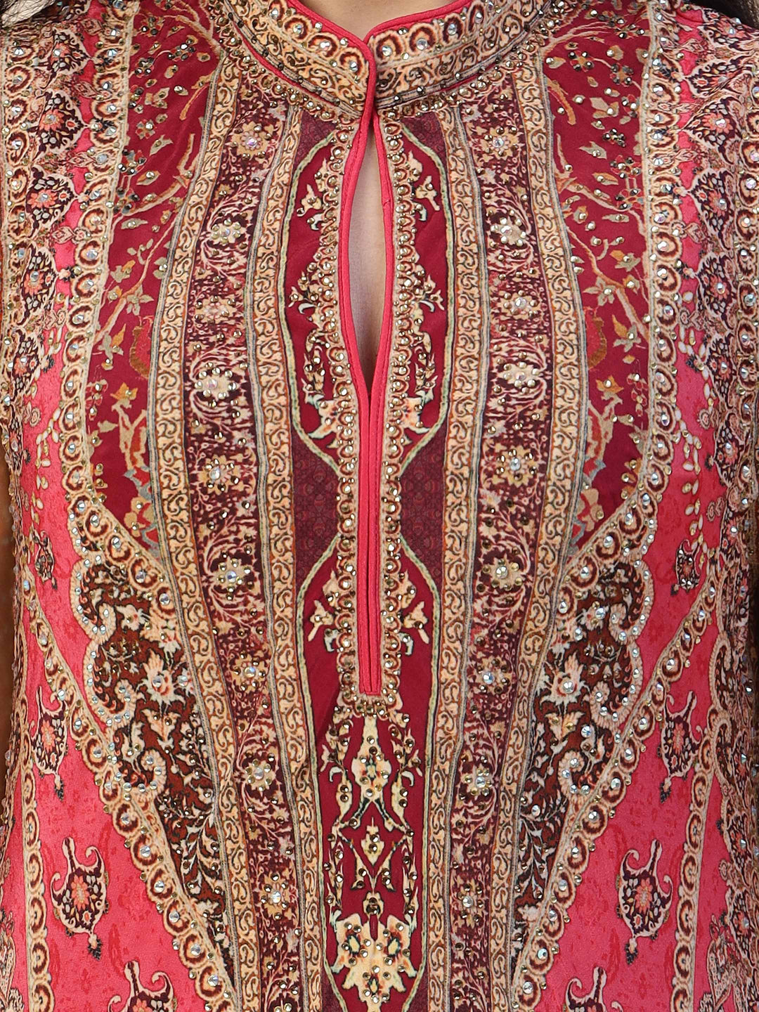 Digital Printed Crepe Gown