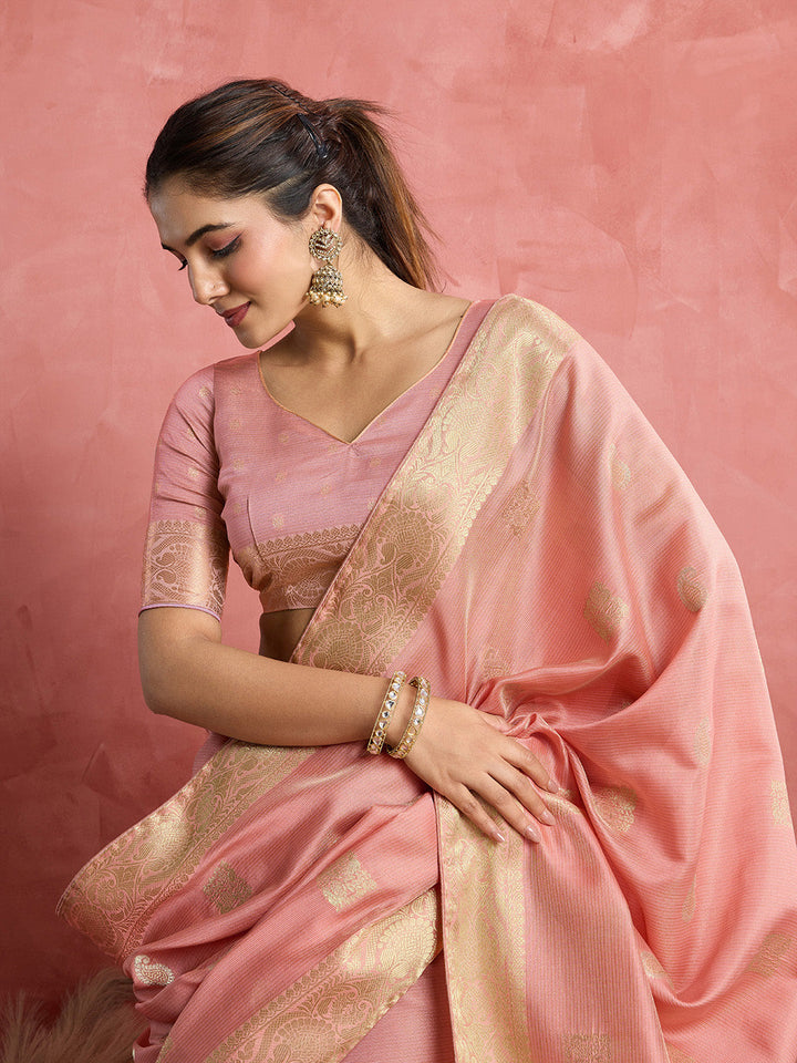 Woven Design Linen Blend Saree