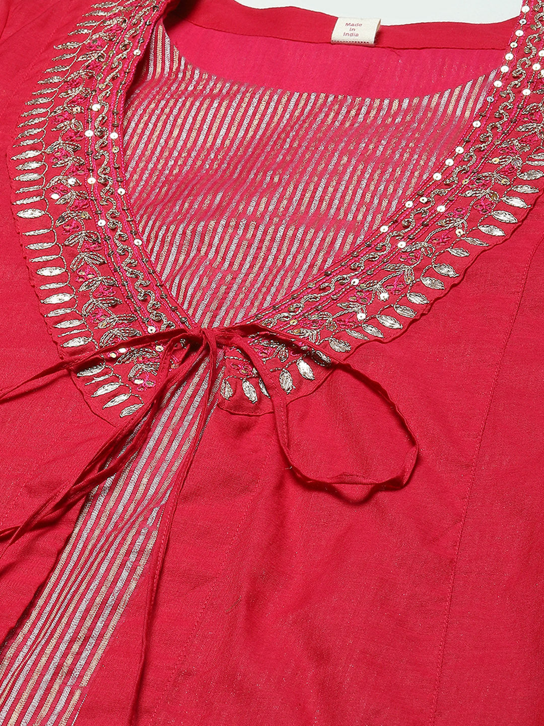 Plain Chanderi Kurta With Pants