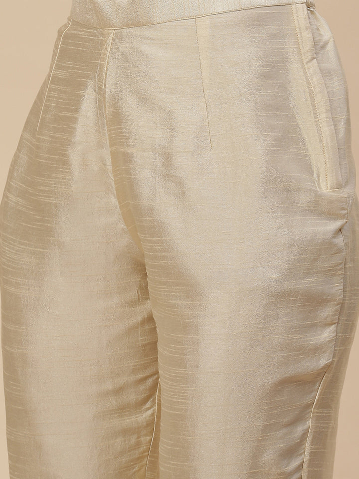 Resham Jaal Georgette Kurta With Pants &amp; Dupatta