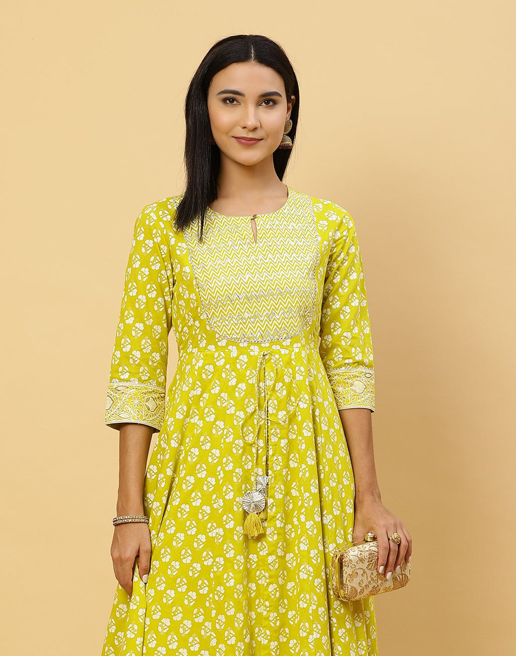 Printed Cotton Anarkali Kurti