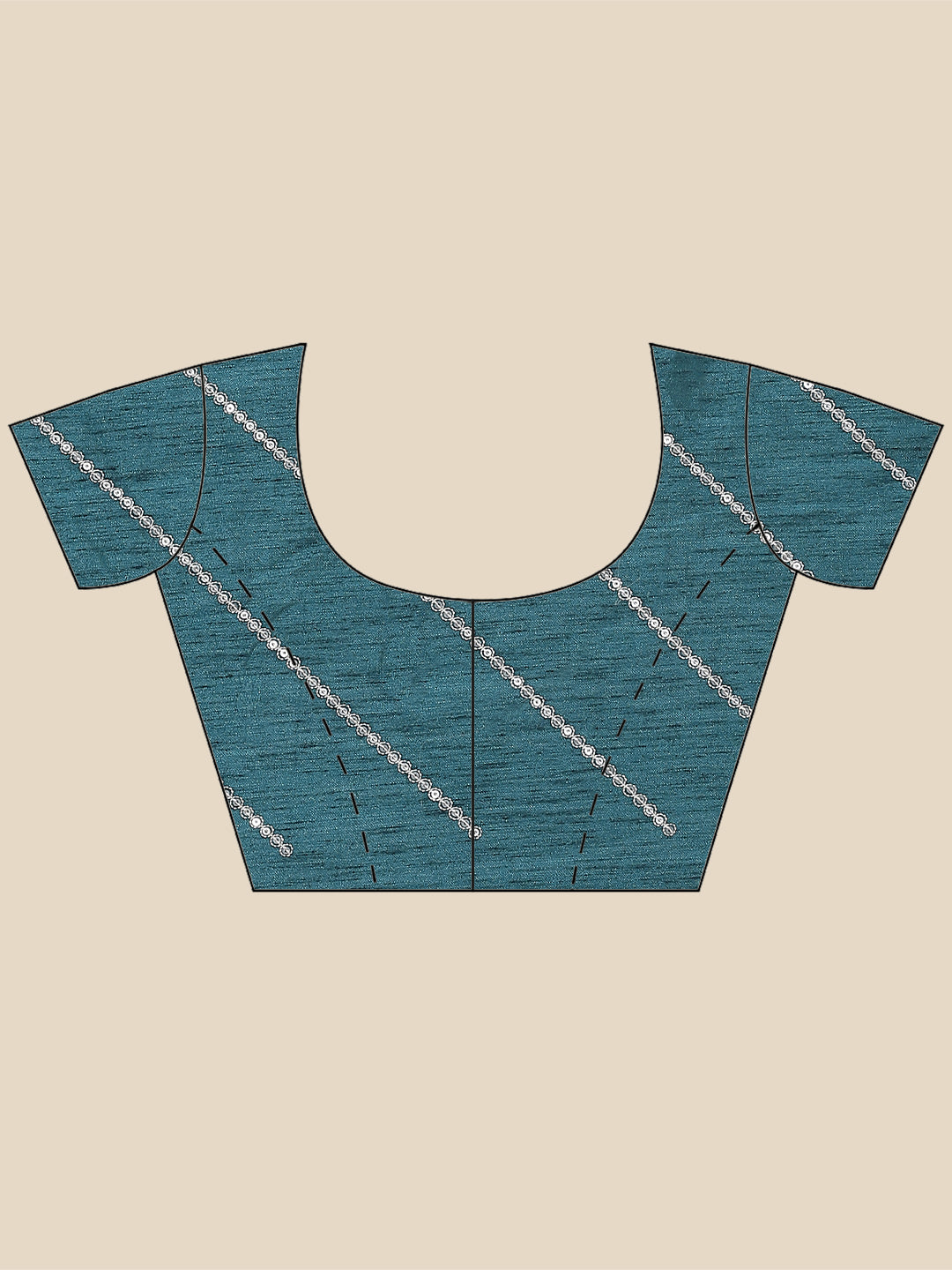 Block Printed Satin Saree - Meena bazaar