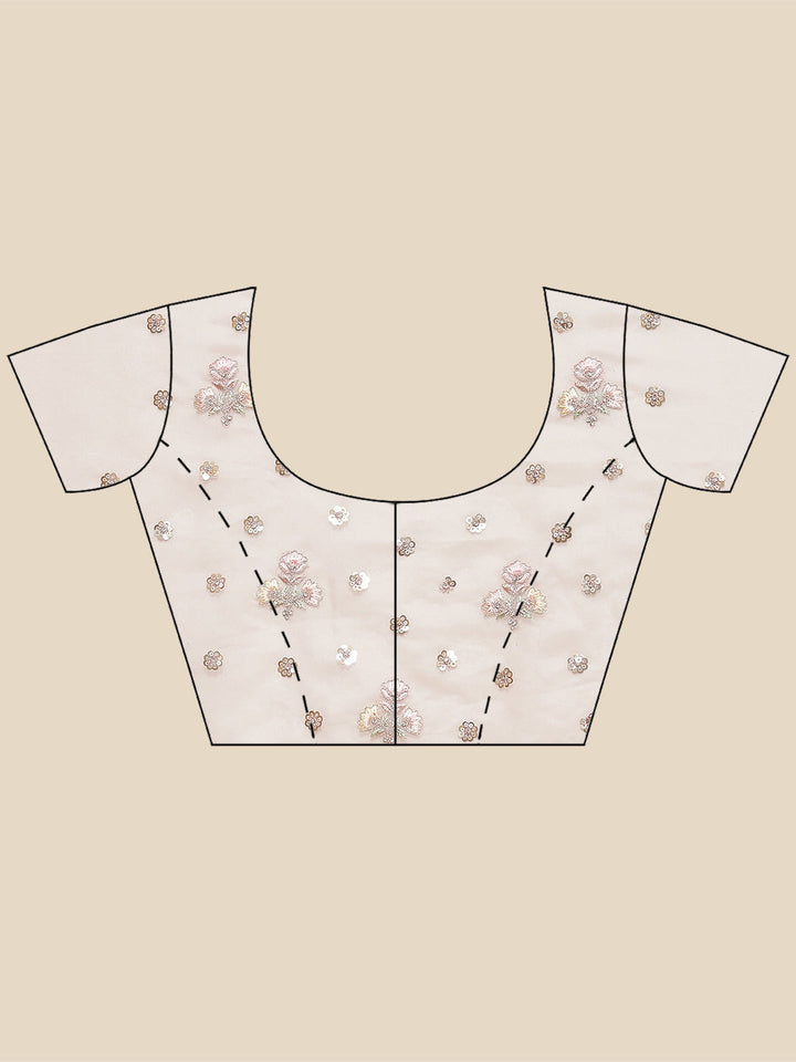 Resham Jaal Embroidered Organza Saree