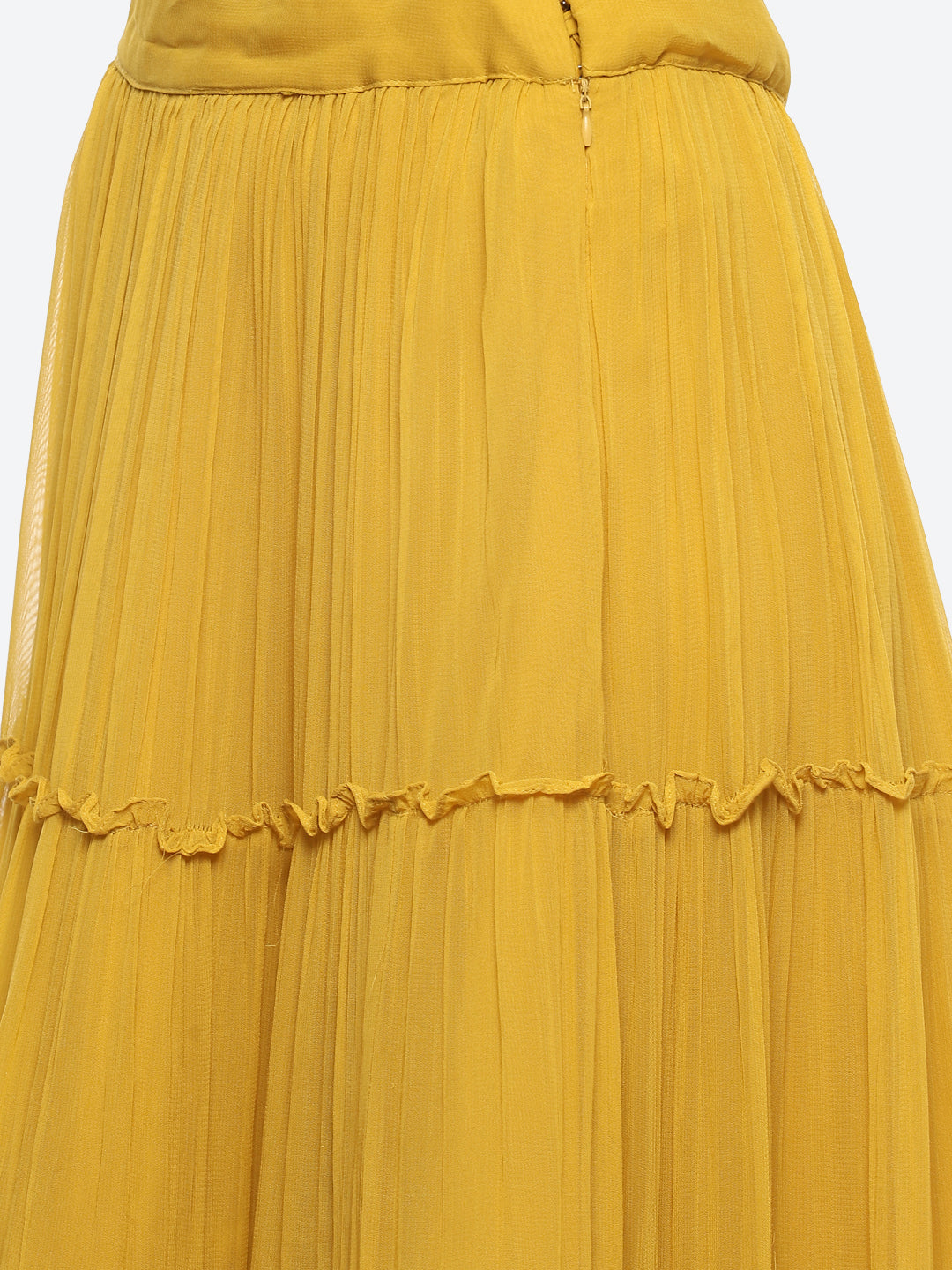Resham Jaal Georgette Choli With Lehenga &amp; Net Dupatta