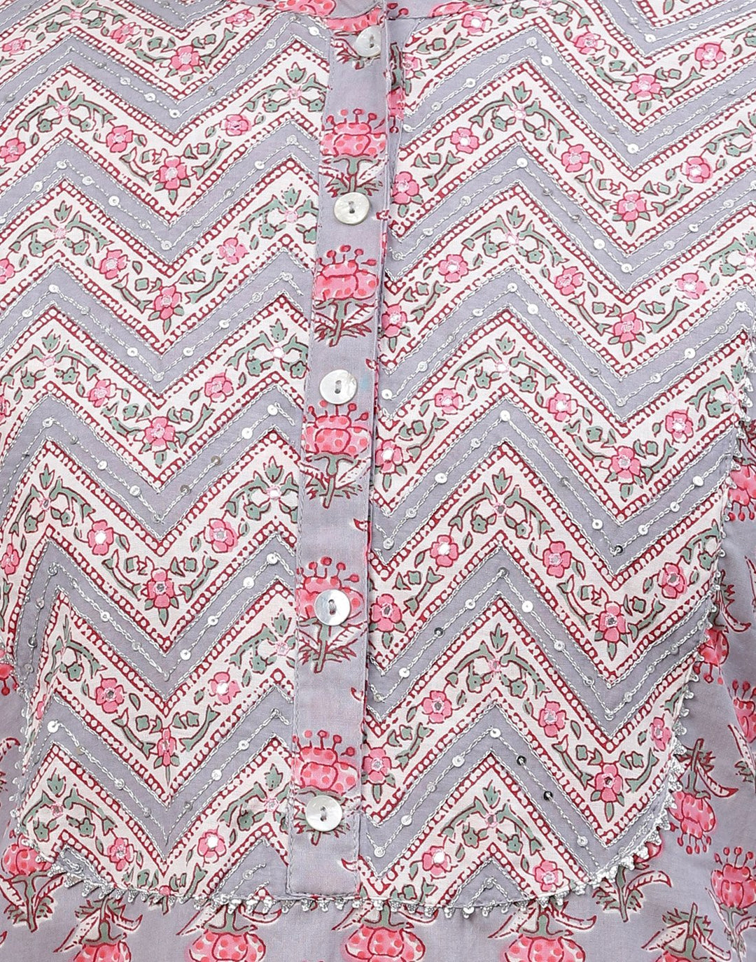 Printed Cotton Kurti with Afgani Pant
