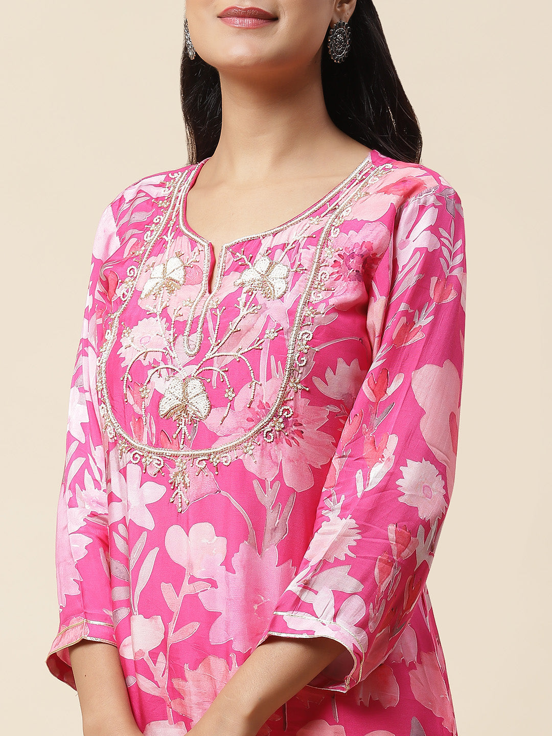 Printed Muslin Kurta With Pants