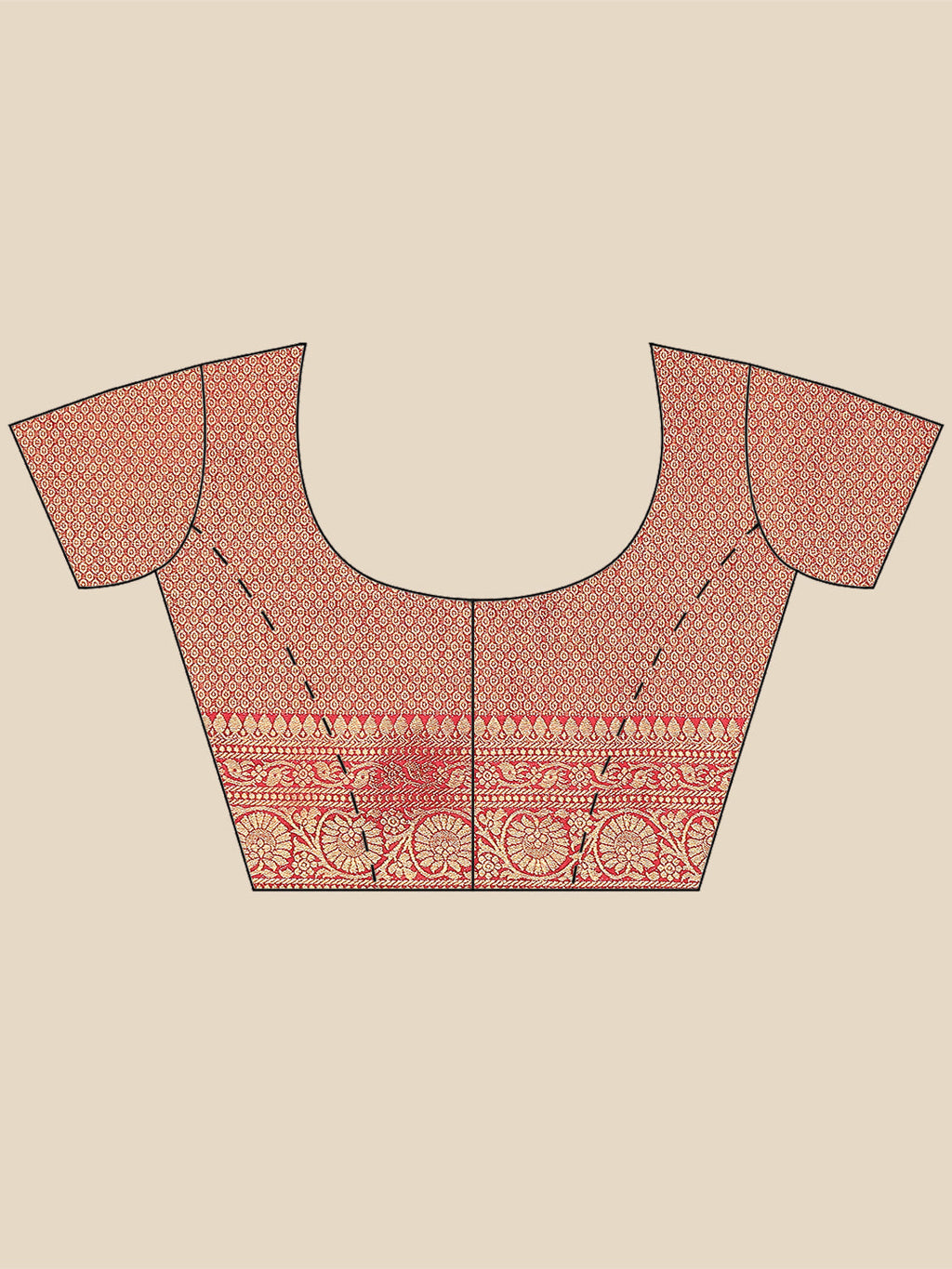 Zari Border Booti Woven Handloom Saree