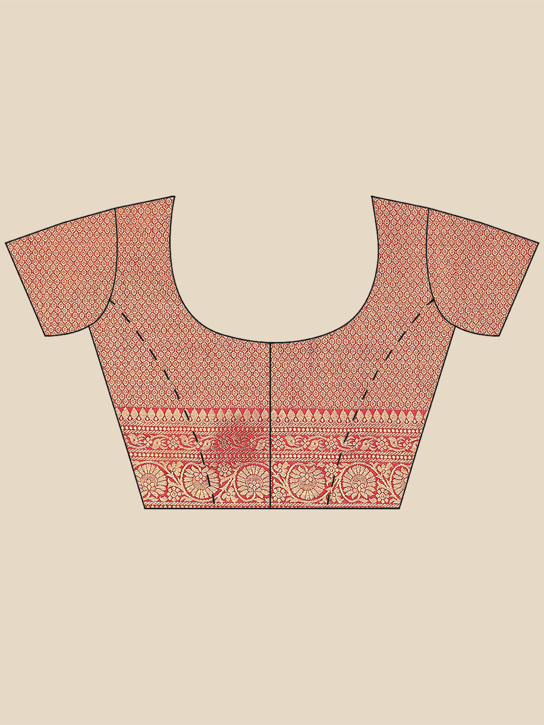 Zari Border Booti Woven Handloom Saree