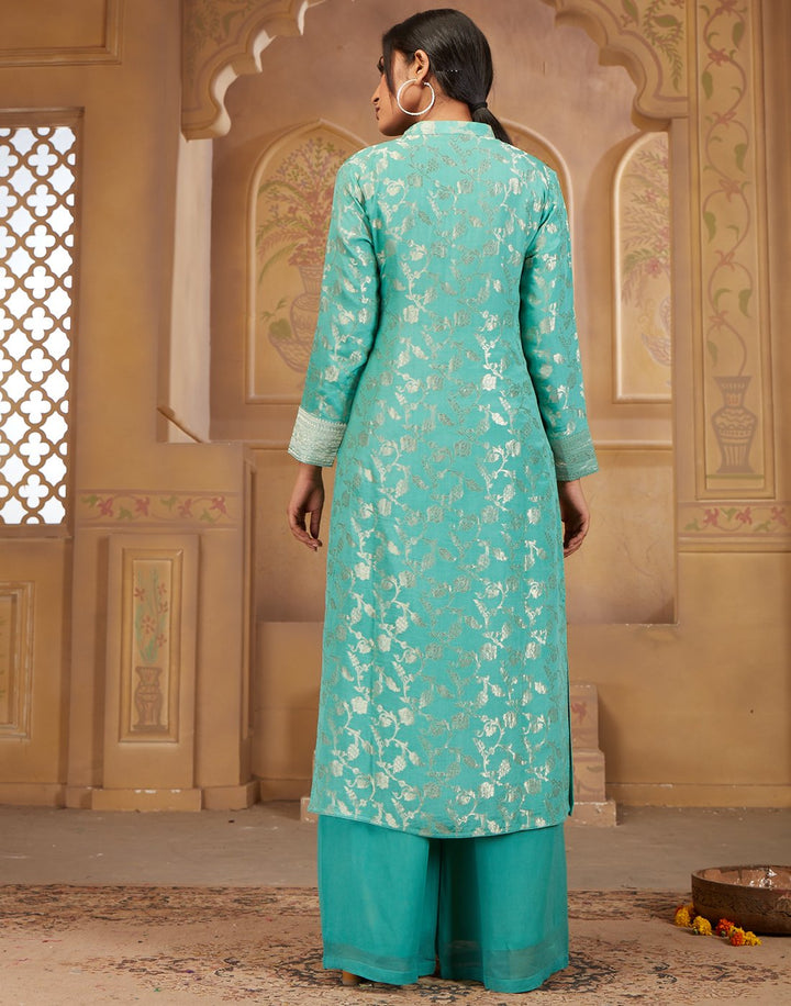 Firozee Georgette Kurti with Palazzo