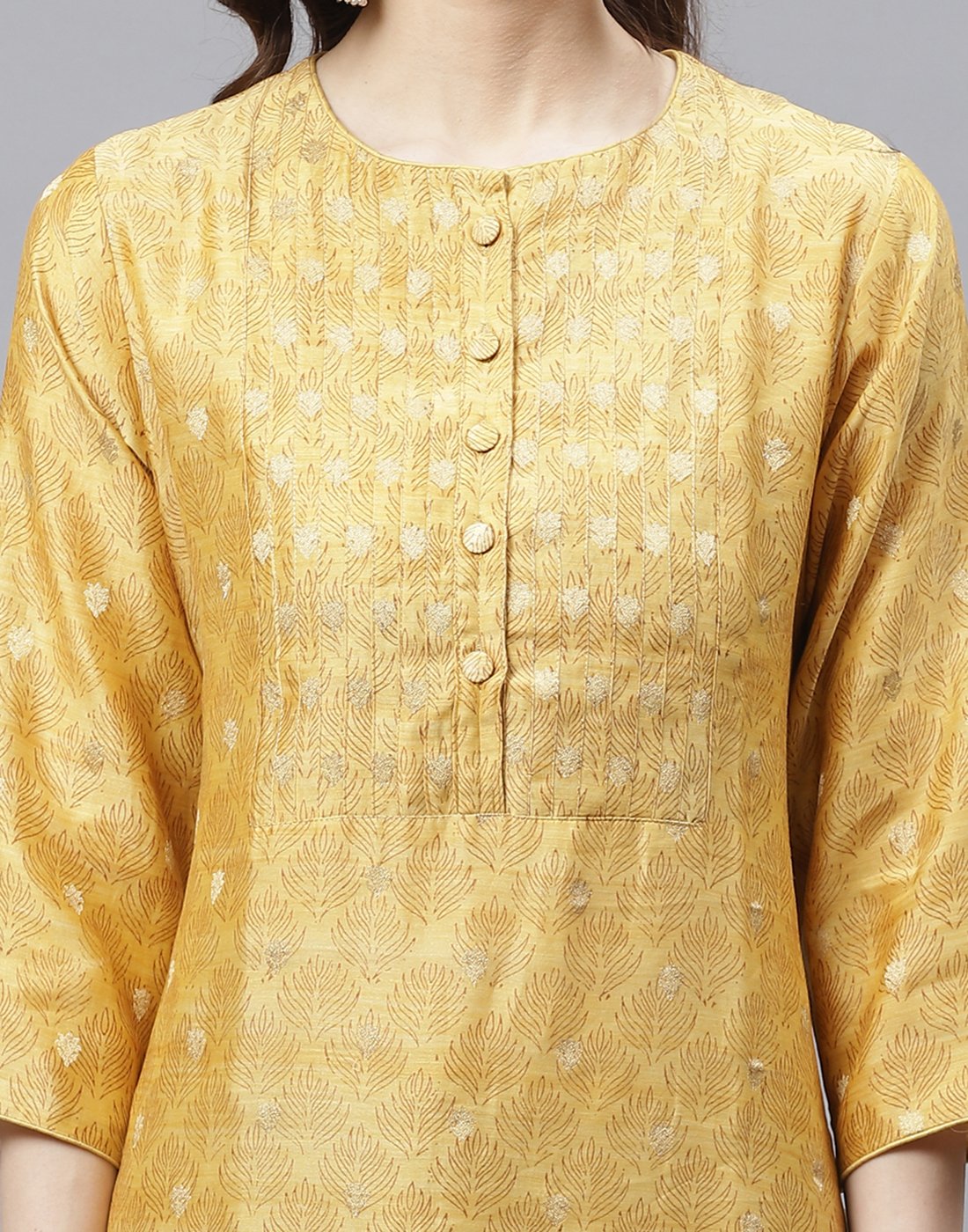 Straight Chanderi Kurta with Plazzo Pants