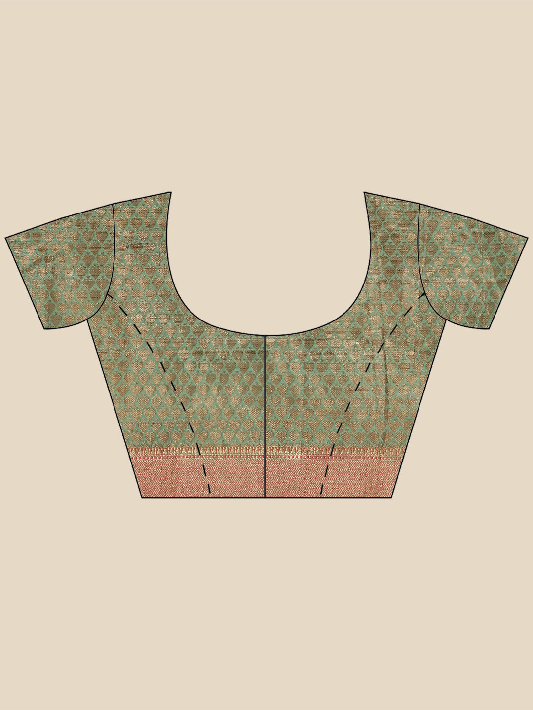 Zari Border Booti Handloom Woven Saree