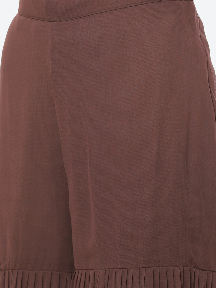 Embroidered Art Georgette Kurti With Sharara And Net Dupatta