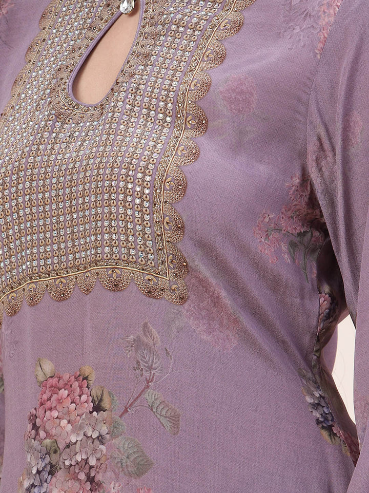 Digital Printed Crepe Kurta