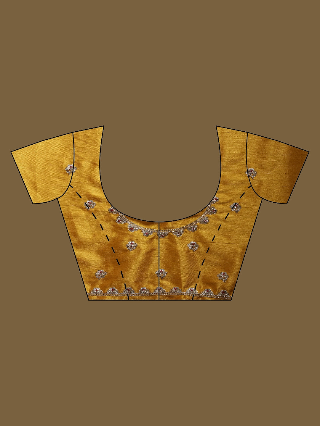 Embroidered Dola Silk Saree